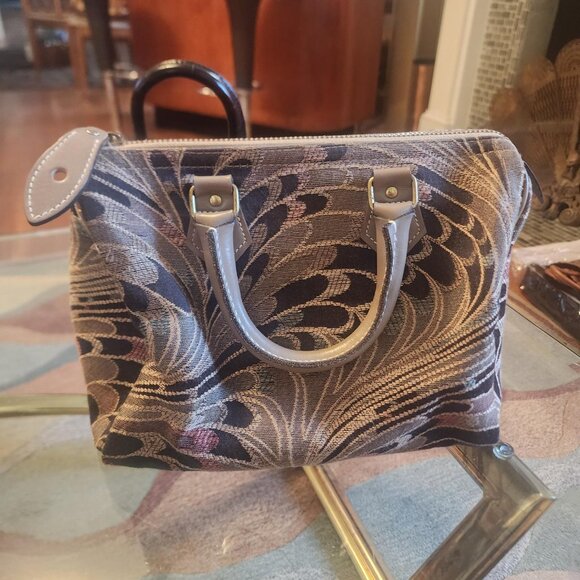 VINTAGE FRENCH LUGGAGE CO TAPESTRY Speedy 13” Tote Bag - Picture 4 of 6